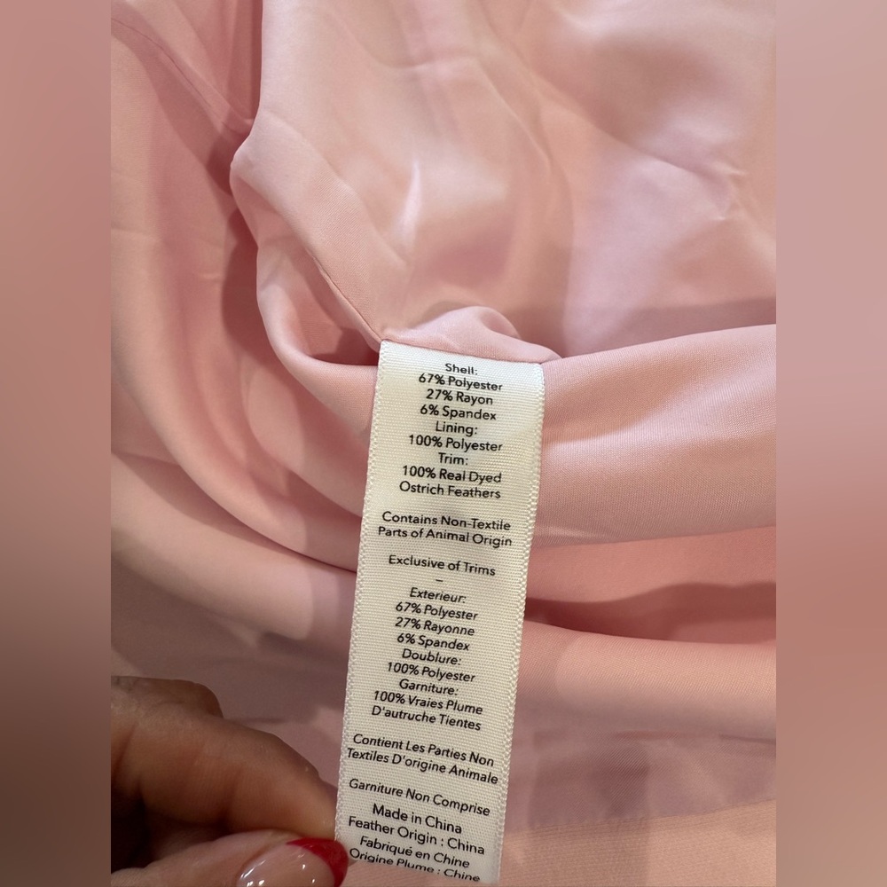 Likely Cameron Ostrich Feather-Trimmed Midi-Dress in rose shadow - Picture 15 of 15